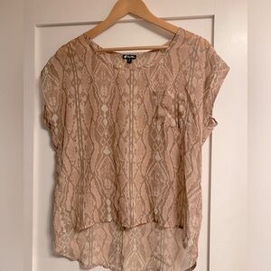 Sheer snakeskin print she’ll top